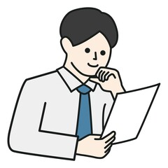 書類を見るビジネスパーソン