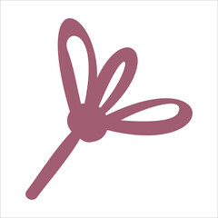 Flower with petals. Stylized simple flower vector illustration