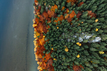 Colorful autumn landscape of Slovakia