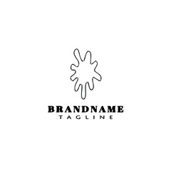 water splash logo cartoon icon design template black isolated vector illustration