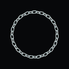 Round frame of chain. Circle chain frame.