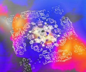 abstract background with map