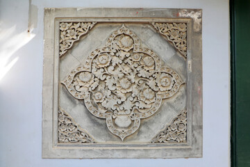 Gray brick carving architectural landscape, Beijing