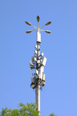 Signal lights and street lights as well as various detection equipment are on the streets of Beijing
