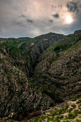 The ravine of the Amadoiro river from the Orxeta side in Alicante, Spain