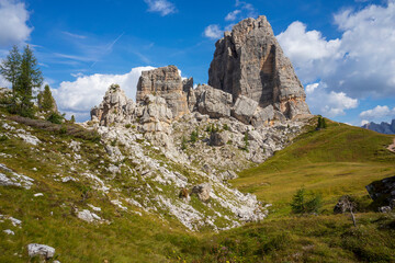 Fototapeta na wymiar Cinque Torri. Famous place in the Dolomites. Italy.