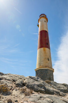 Amazing red and white lighthouse near Diaz Point  -  Lüderitz, Namibia