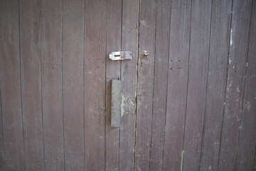 vintage door and lock design for the old day passed by close-up