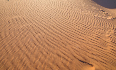 Orange sand dune with blue sky - Sossusvlei, Namib desert, Namibia, Southern Africa