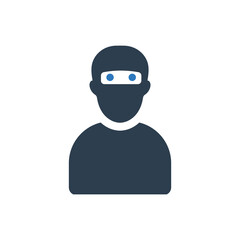 Crime hacker thief icon