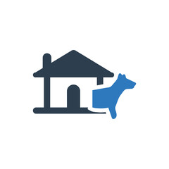 Home security dog icon