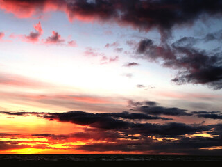 sunset over the sea