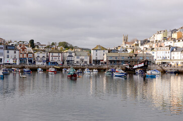 Fototapeta na wymiar Brixham, fishing town in Devon