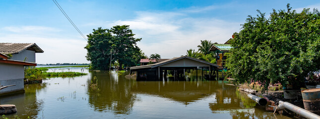Floods, Flooded Homes, Farmland and Countryside