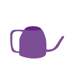 purple watering can for watering house plants/

Lilac watering can. Gardening or planting concept. Work in the garden.