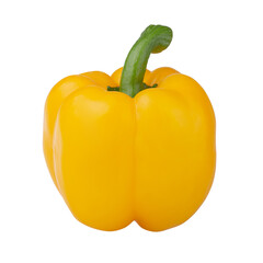 Yellow Bell Pepper isolated on a white background