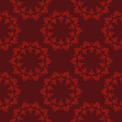 Seamless background with decorative flowers. Mexico. Design with manual hatching. Ethnic boho ornament. Textile. Vector illustration for web design or print.