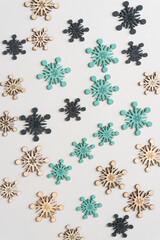 set of snowflakes