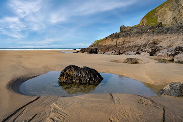 Perranporth beach Cornwall