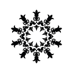 Obraz premium Simple Mandala Shape for Coloring. Vector Mandala. Floral. Flower. Oriental. Book Page. Outline.