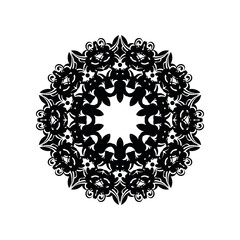 Simple Mandala Shape for Coloring. Vector Mandala. Floral. Flower. Oriental. Book Page. Outline.