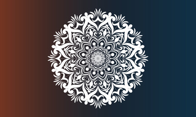 luxury Indian mandala design ornamental beautiful background in historical traditional Muslim and Indian style vector Template.