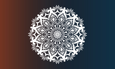 luxury Indian mandala design ornamental beautiful background in historical traditional Muslim and Indian style vector Template.