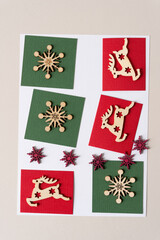 set of christmas elements