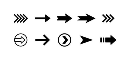 Arrow icons. Set of arrows. Vector collection.