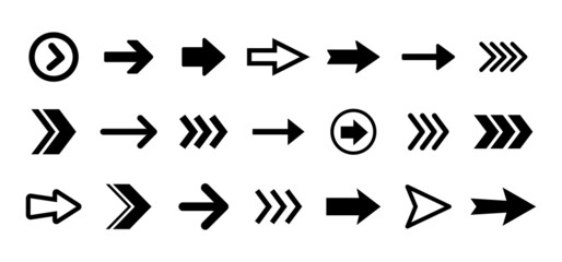 Arrow icons. Set of arrows. Vector collection.