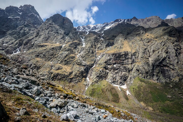 Beautiful Midagrabin valley in spring in North Ossetia