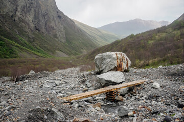 Beautiful Midagrabin valley in spring in North Ossetia