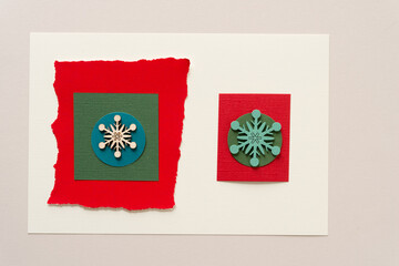 christmas decorations on paper