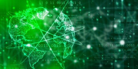 2d illustration world map abstract background