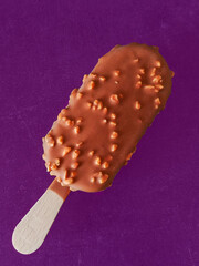 chocolate ice cream on a stick