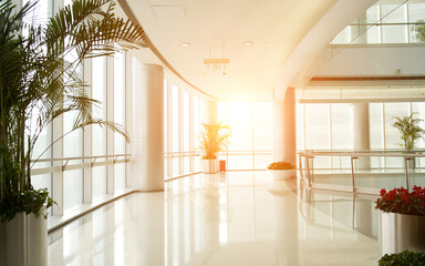 empty corridor in the modern office building.