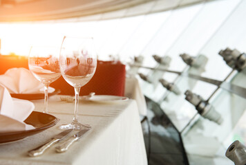 Table set for an elegant dinner.