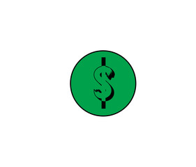 Vector financial business banking UI concept money dollar symbol