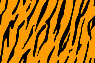 Seamless pattern tiger skin. Fashion design trendy backgrounds. Hand drawn vector illustration. 