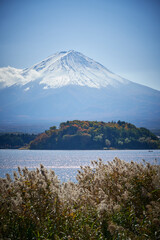 河口湖と富士山
