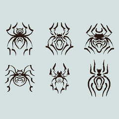 Spider hand drawn vector illustration.