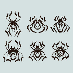 Spider hand drawn vector illustration.