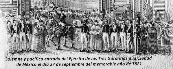 Solemne y pacifica del Ejercito de las Tres Garantias a la Cludad de Mexico el dia 27 de septiembre...