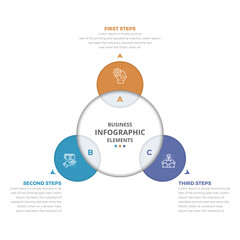 Simple Modern Circle Infographics with 03 Steps