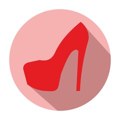woman shoe high heel icon flat vector design