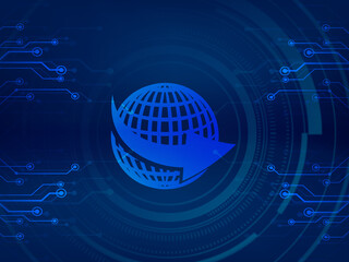 2d illustration globe world concept 