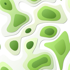 Colorful abstract layers in a papercut style background with vibrant 3D topography shapes. Beautiful design for banners, posters, brochures, templates, and flyers.
