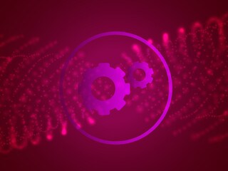 3D rendering illustration.  gears on a white background