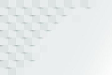 Fototapeta premium Abstract white background with blank space for design. Square template with white and grey color use for web site and banner design. Business presentation and powerpoint for show case.