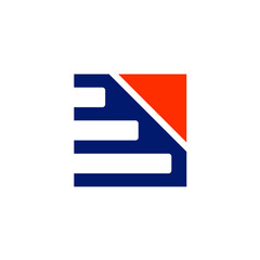 Abstract letter E logo design template. dark blue and orange Color pixel creative sign. Universal vector icons. Digital Data Concepts, vision, data, technology Icons. logo vector template